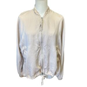 Allsaints Pale Peach  Lyra Lightwt Bomber Jacket Womens Small